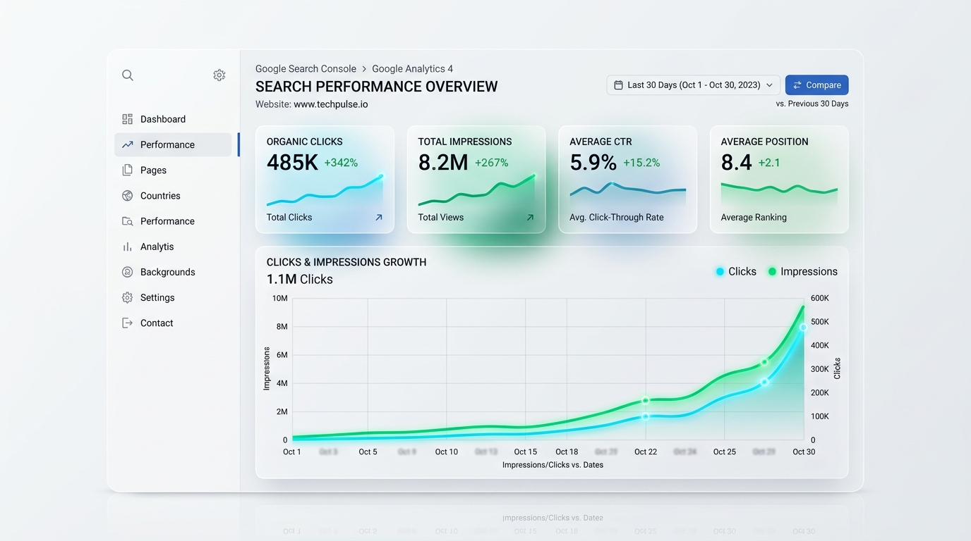 Google Search Console Performance Dashboard